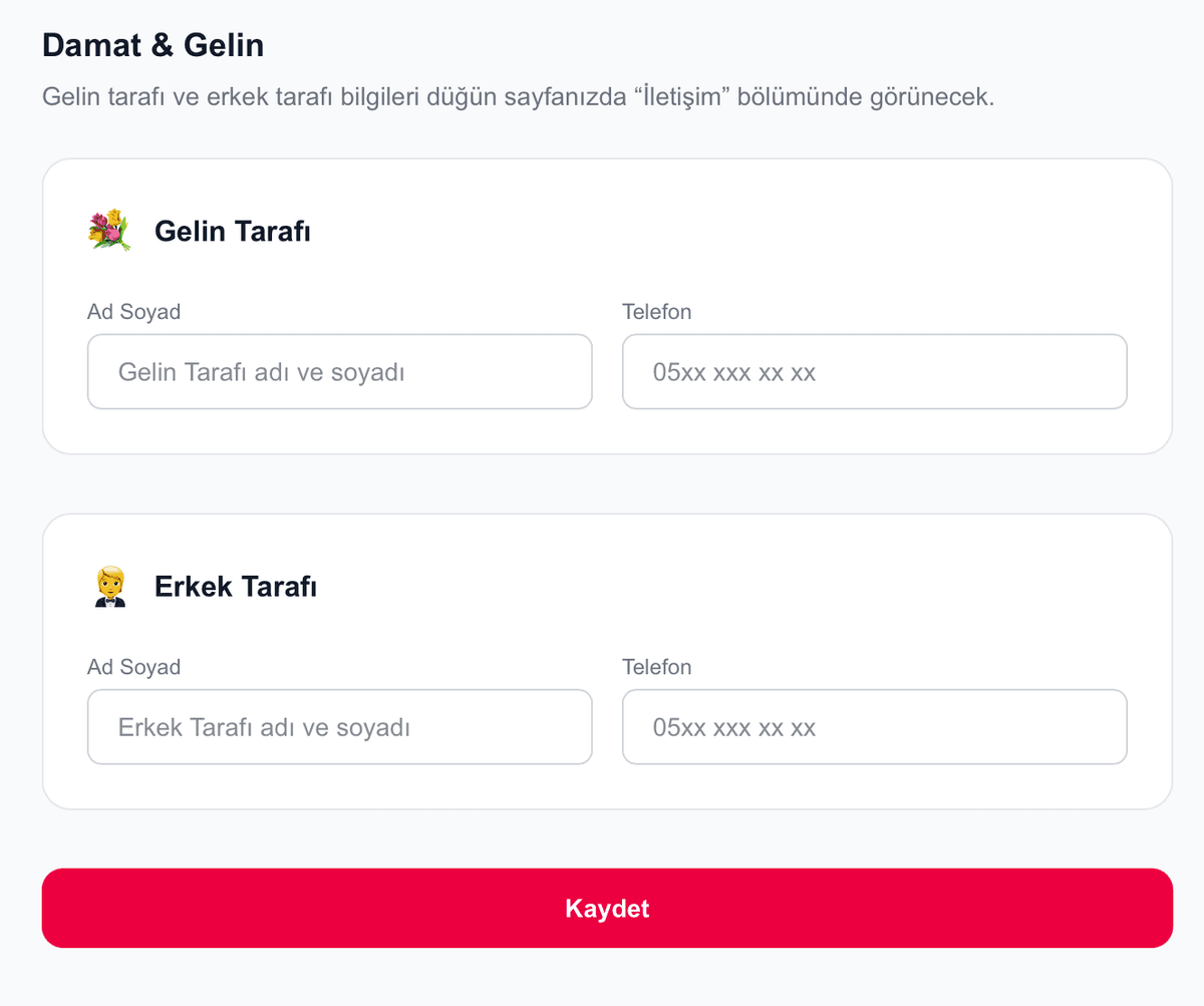 İletişim kişileri ekranı