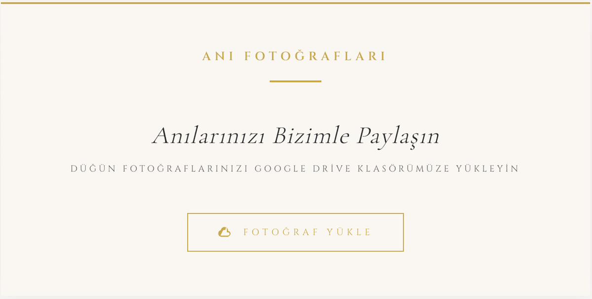 Anı fotoğrafları yükleme ekranı